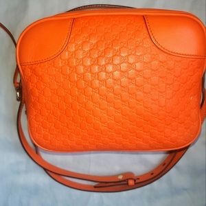 Orange Gucci Leather Crossbody Bag